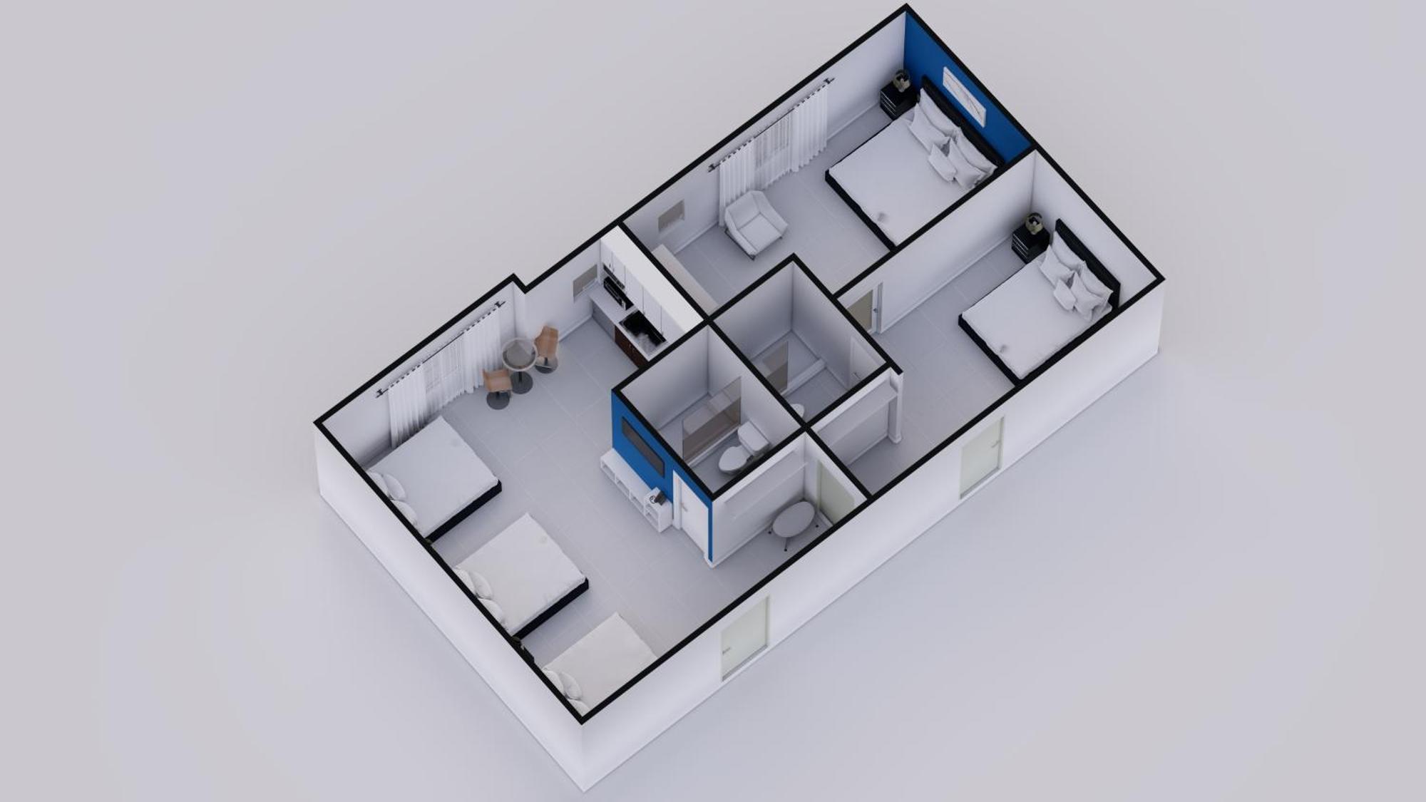 Suite Deluxe con 1 Camera da Letto e con Cucina